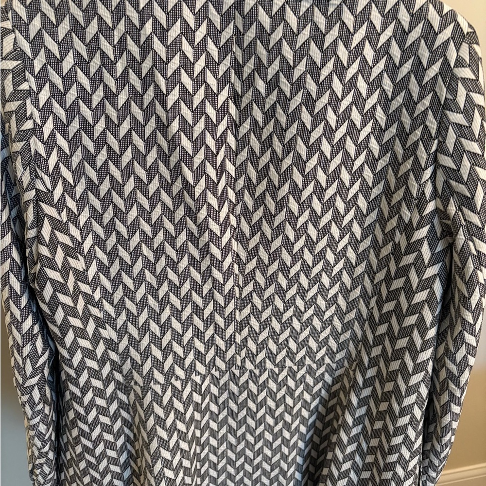 Anne Klein Black and White Patterned Women's Blazer - Picture 3 of 3